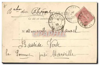 La Bourrée (Danse Auvergnate) — cena de dança — editor C. Quaillan — Verso