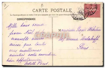 Bourbonnaise (otoczenie Vichy) — kobieta w stroju tradycyjnym z koszykiem z kaczami i psem — wydawca Dapo, nr 2 — Rewers