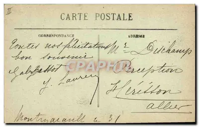 O Bouquet do Noivo — Montmarault, Allier — Editor: Le Bourbonnais, n° 3094 — Verso