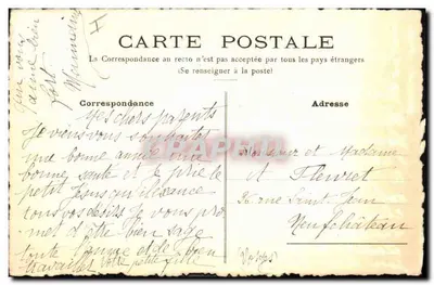 Kinder spielen — farbiges Zeichnung — datiert 1. Januar 1913 — Rückseite