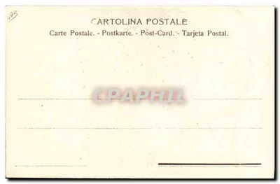 Mulher a cavalo — dois homens em traje de caça — editor Cartolina Postale — Verso