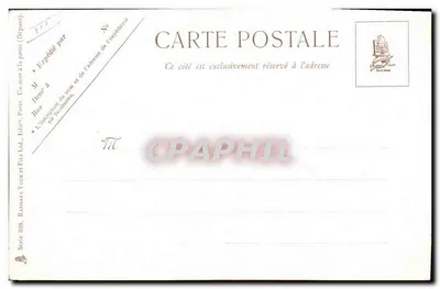 Polowanie na dzikie świnki w Bredouille — wydawca Tuck & Fils, seria 308 — Rewers