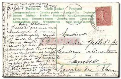 Bambini in una macchina — scena di campagna — editore non identificato — Verso