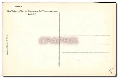 Mulher e criança inuita — diante de sua tenda — Imprimeries Réunies de Nancy, Série 8 — Verso