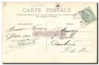 A Bourrée d'Auvergne — cena de café — M. T. I.L. n°2052 — Verso