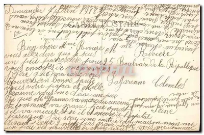 A Auvergne pitoresca — Um canto de feira — série 5 — Verso