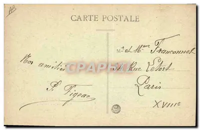 Duas Famílias prósperas — Em Auvergne — Editor não visível, n° de série 85 — Verso