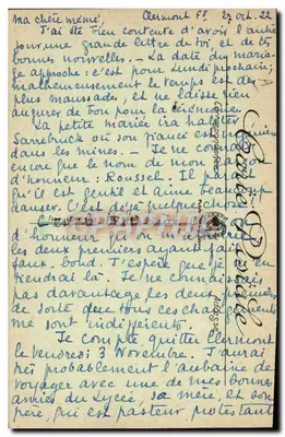 L'Auvergne — Interior de una casa auvergnola — LL. — N°11 — Reverso