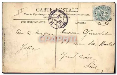 Un Baptême Auvergnat — L'Auvergne Pittoresque — V.D.C. n°2030 — Verso
