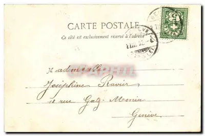 Pierrot pai de família — cena teatral — Edição Fototipia A. Bergeret et Cie, Nancy — Verso