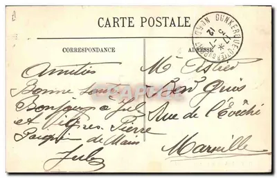 Pescadores de camarões — LL. — DUNKERQUE — Verso