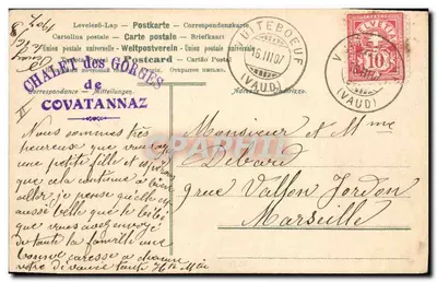 Łowca i szczeniac — scena łowienia w jeziorze — wydawca CHALEY de COVATANNAZ — Rewers