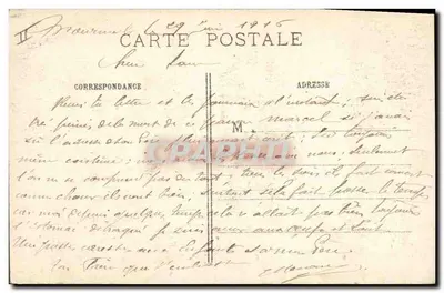 Una calle de Souain - En Champagne - La Gran Guerra 1914-15 — Spahis Marroquíes, IMP. BAUDINIÈRE, NANTERRE — Reverso