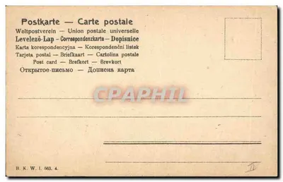 Femme ailée portant un enfant — scène de courrier aérien — éditeur B. K. W. I. 563. 4. — Rewers