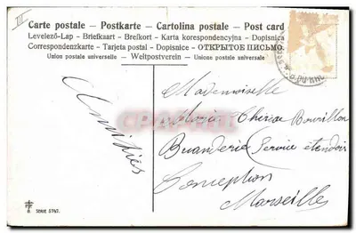 Kinder in Kohlköpfen — Serie 57% — um 1910 — Rückseite