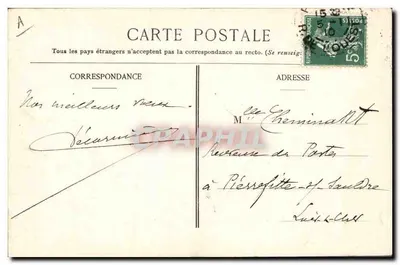 Portret mężczyzny w stroju epoki — Kolekcja artystyczna Champagne oxygène — Paul Couvreur & Syn, 4, Rue Jeanson w Ay — Rewers