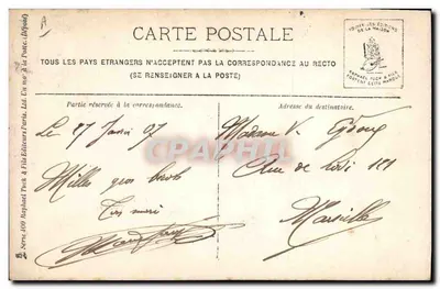 Albert Lambert Fils — Beroemde Acteurs — Uitgaven Raphael Tuck & Fils — Achterkant