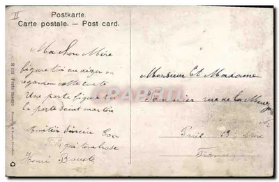 Porta Saint-Martin — Tunísia — editor R. L. B. Porta Maire, Prades — Verso