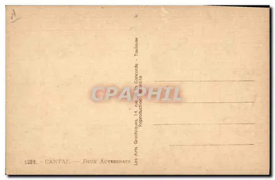 Dos Auvergnats — Cantal — Les Arts Graphiques, 14, rue de la Concarde - Toulouse — Reverso