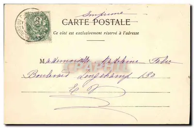 Caça privada — Primeira Caça — Fototipia A. Barvoret et Cie — Nancy — Verso