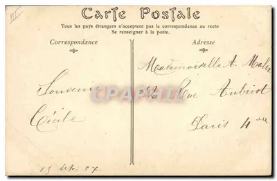 Visser van de Normandische Kusten — ND Phot — stempel 5c groen — Achterkant