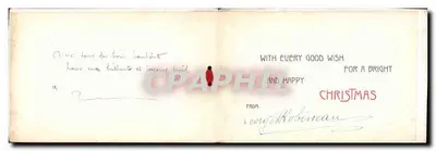 Filhotes em um cesto — Carta de véspera de Natal — Raphael Tuck & Sons Ltd. — Verso