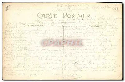 Chalons-sur-Marne — L'Hôpital Militaire — Ed. J. B. — Verso