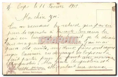 I bei momenti dei nostri feriti — I bei momenti dei soldati feriti — Edizione Patriottica n°7789 — Verso