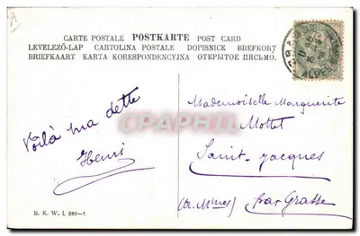 Bebês na lua — sob a lua sorridente — editor B.K.W. n° 1 — Verso