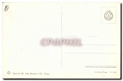 Barco a vela — noite com lua — editor Brunner & C. Como, série N° 40 — Verso