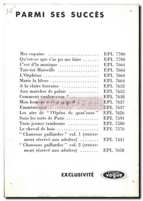 Bilhete postal moderno Colette Renard Autógrafo — Verso