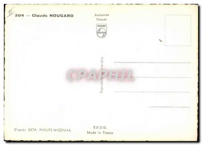 Claude NOUGARO — Portret — EKTA PHILIPS-WIEZNIAK — Rewers
