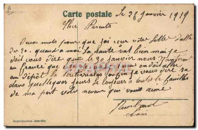 Femme en costume traditionnel tenant le drapeau français — 'Vive la France' — éditeur non visible — Verso