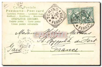 Drei Kinder in Winterkleidung — S. Gaspari — italienischer Verlag — Rückseite