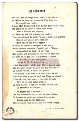 o garça — Calvet-Rogniat — série animais — Verso