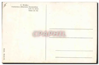 Scena uliczna w Omdurman — Khartoum — C. Wuttke, R.171, E.&J.D. — Rewers