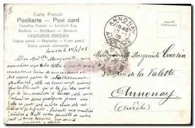 Café árabe — cena de rua — editor Annonay, n° 2 — Verso