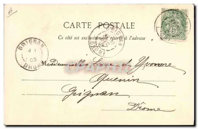 Nouvel An — homme en haut-de-forme tenant une pancarte — éditeur Gaby, n° 1903 — Achterkant