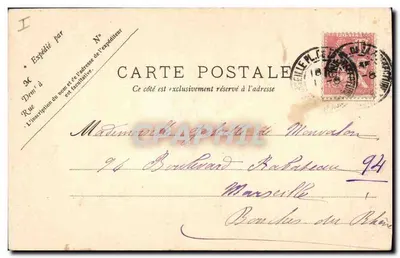 Cane con corona di foglie — editore non identificato — verso 1908 — Verso
