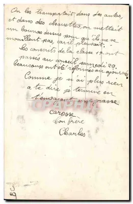 Przyjazd rannych Anglików do Amiens — Wojna 1914 — J. Courcier Paris — Rewers