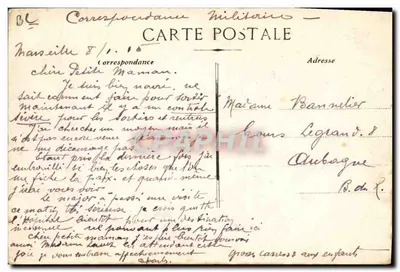 Hospital St-Sebastien — Um canto da sala, fundada pelo pessoal das P.T. de Marselha — Guerra 1914-1915 — Verso