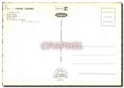 Trini Lopez — portret — powtórka Vogue, nr 911 — Rewers