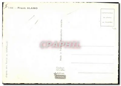 Frank ALAMO — Archère — Wydawnictwo STARAMA, nr S-855 — Rewers