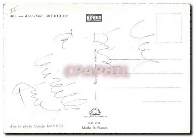 Jean-Noël Michelet — chân dung — Nhà xuất bản E.D.U.G. số 463 — Mặt sau