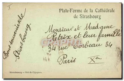 Strasbourg — Ninho de corujas — Torre da Catedral — Verso