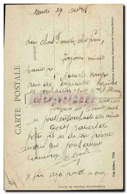 Kobieta w stroju z Alzacji — Typ Alzackiej — Wydawnictwo Chaudourne, Nancy — Rewers