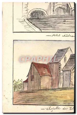Scène de campagne — voiture ancienne et paysans — éditeur R. CAPUTI — Rückseite
