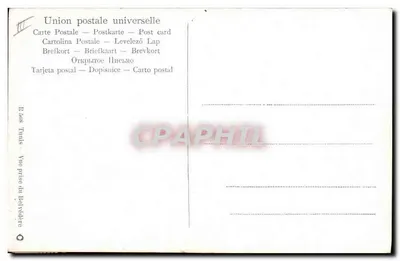 Vista tirada do Belvedere — Tunis — Editor G. Levant — Verso