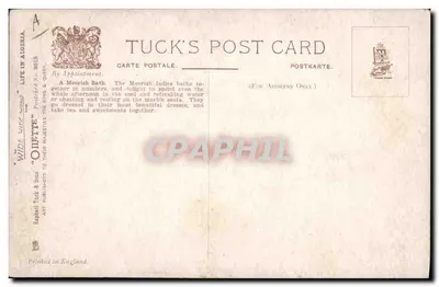 Bains mauresques — Algérie — Tuck's Post Card, série 'Wide Wide World', n° 8618 — Verso