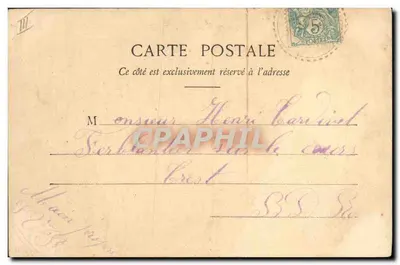 Femme en costume de carnaval — scène de Pâques avec panier marqué '1er AVRIL' — éditeur A. Brassart & Cie, n° 342 — Rewers